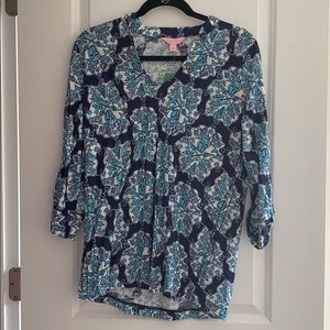 NWT Lilly Pulitzer Costa Tunic in Navy Hey Sailor